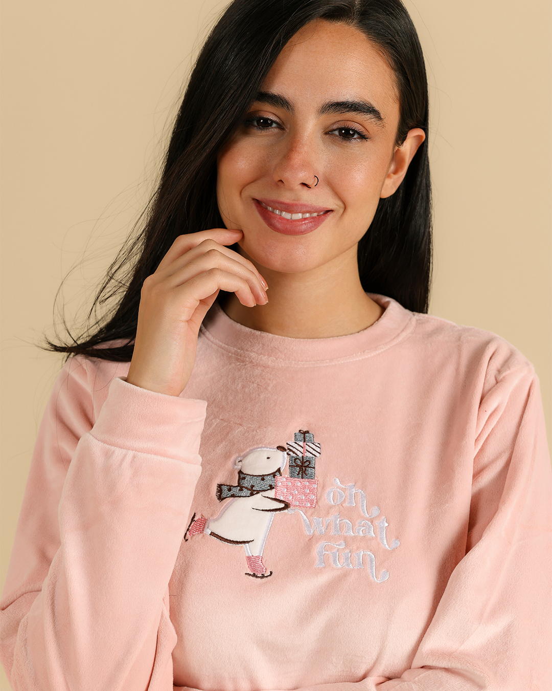 Women pajama set in rose forest