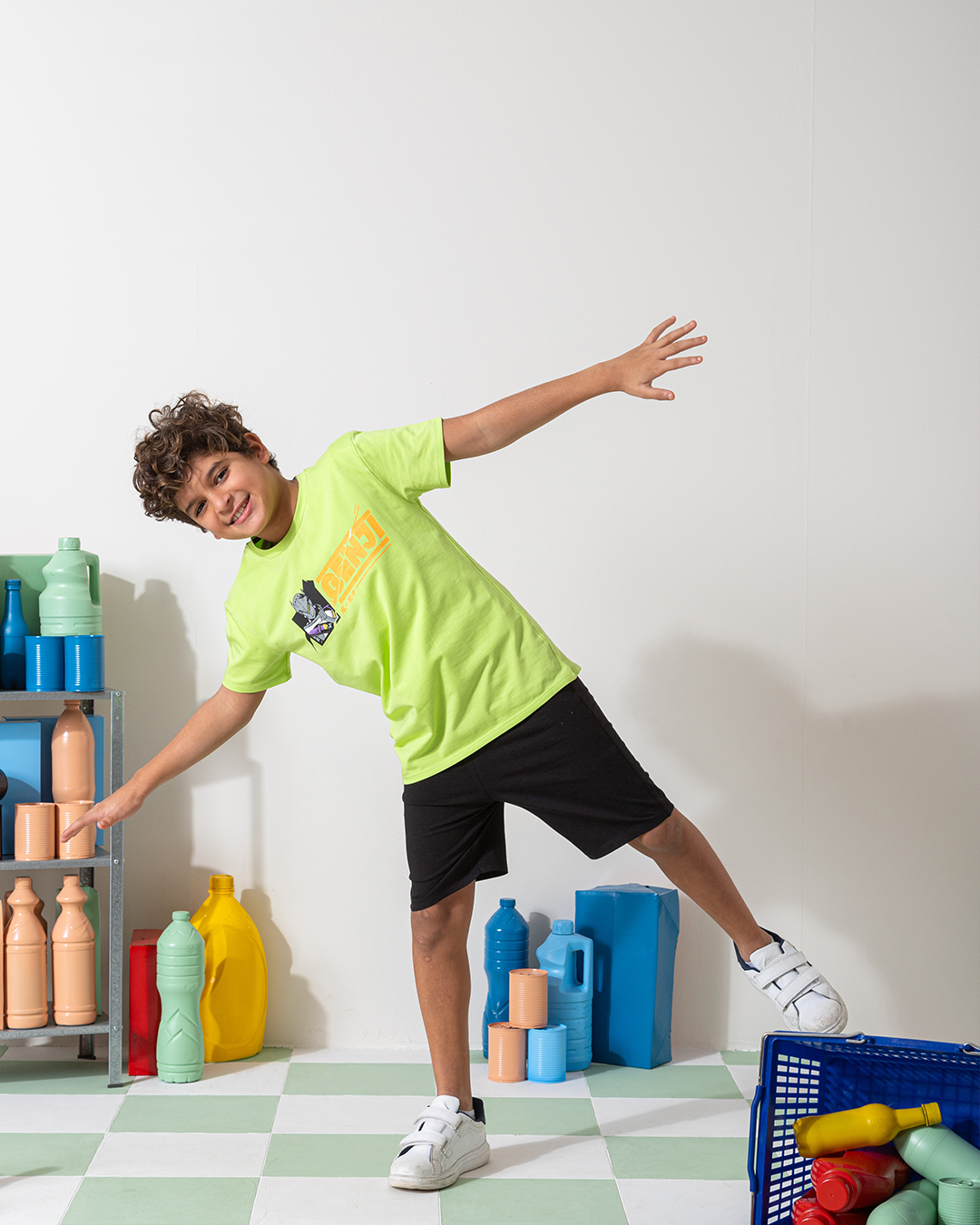 MARVY GENJI بيجامة اولادي محير اخضر