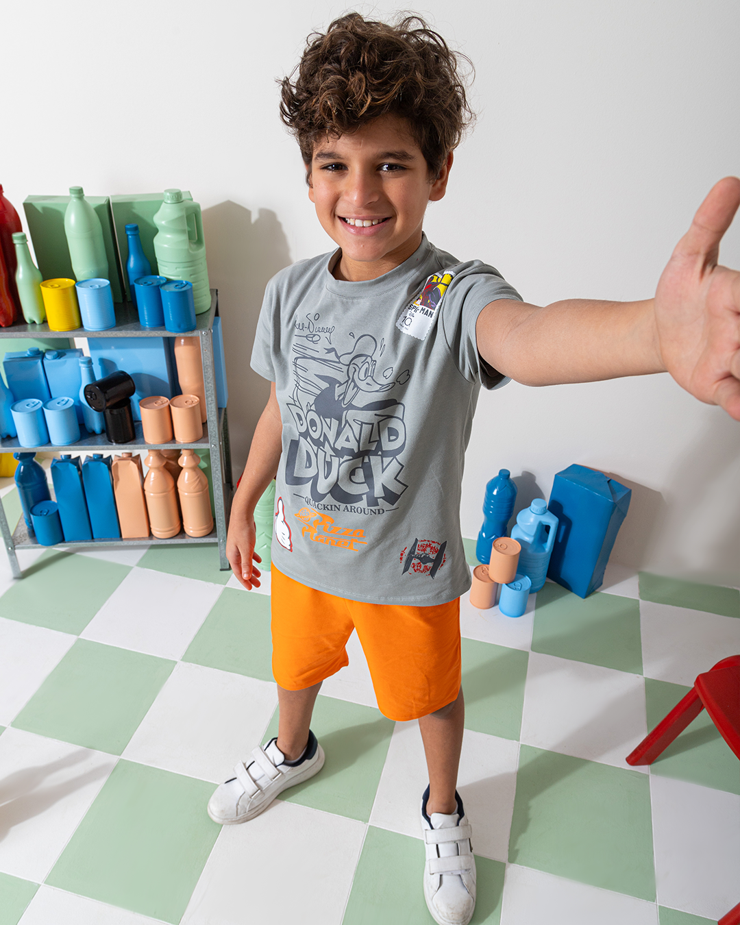 MARVY Donald Duck بيجامة اولادي محير فضي