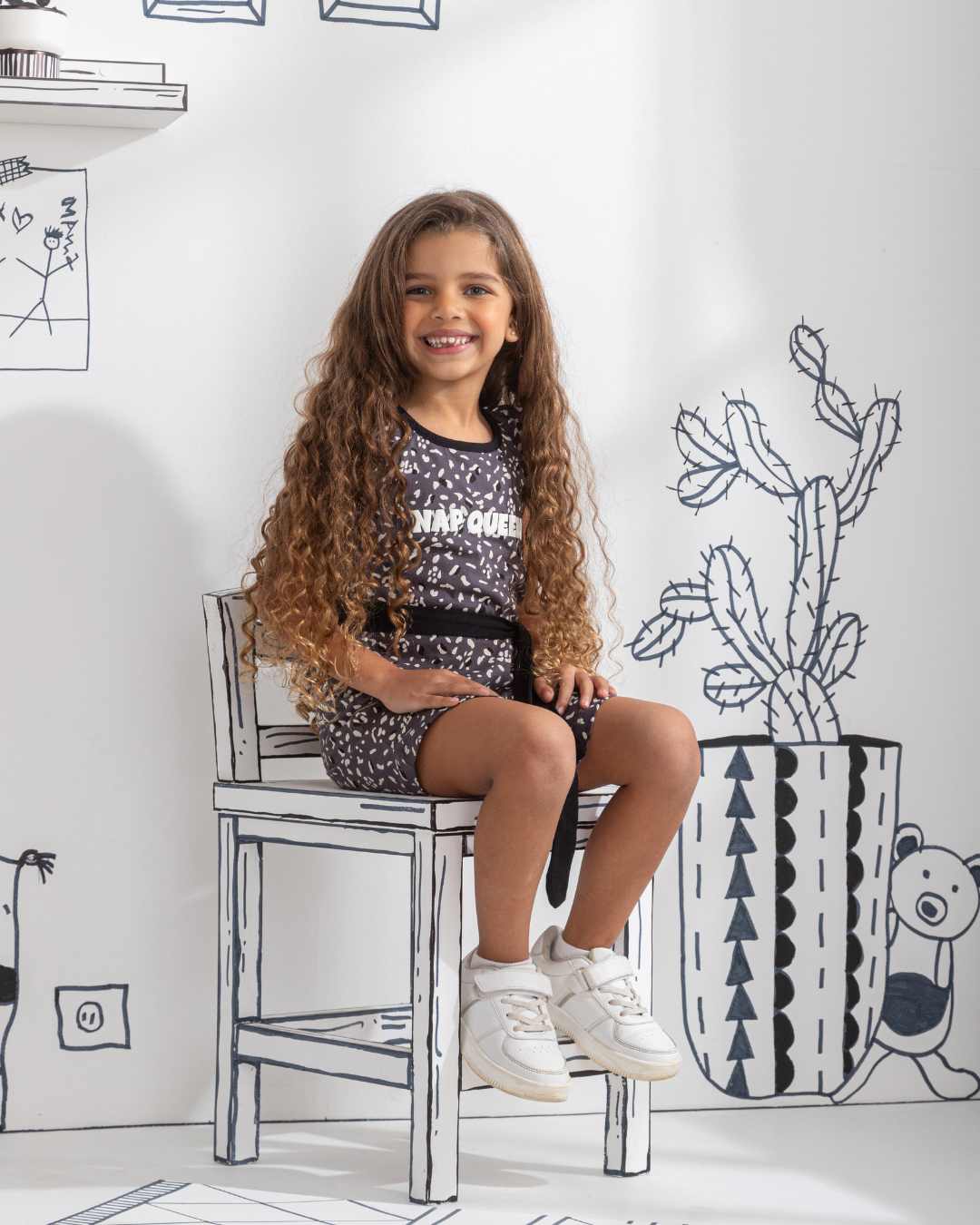 Nap Queen قميص نوم اطفالي بناتي مطبوع