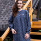 Long sleeve night gown flowers