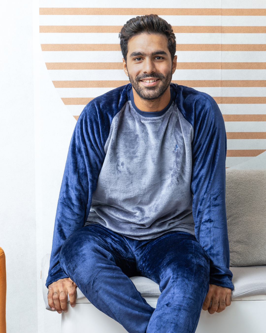 Men's pajamas, two men's shoes, Polar horse embroidery