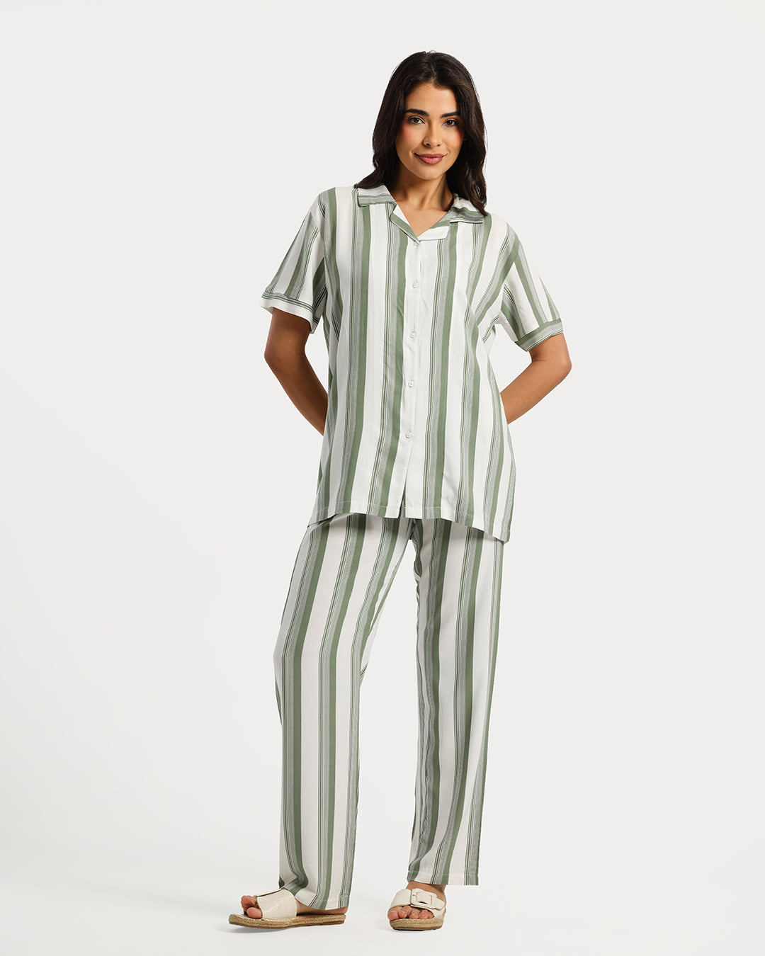 Women's Short Sleeve Pajama Set with Pants