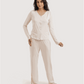 Buttoned pant pajamas in viscose lycra, summer breeze