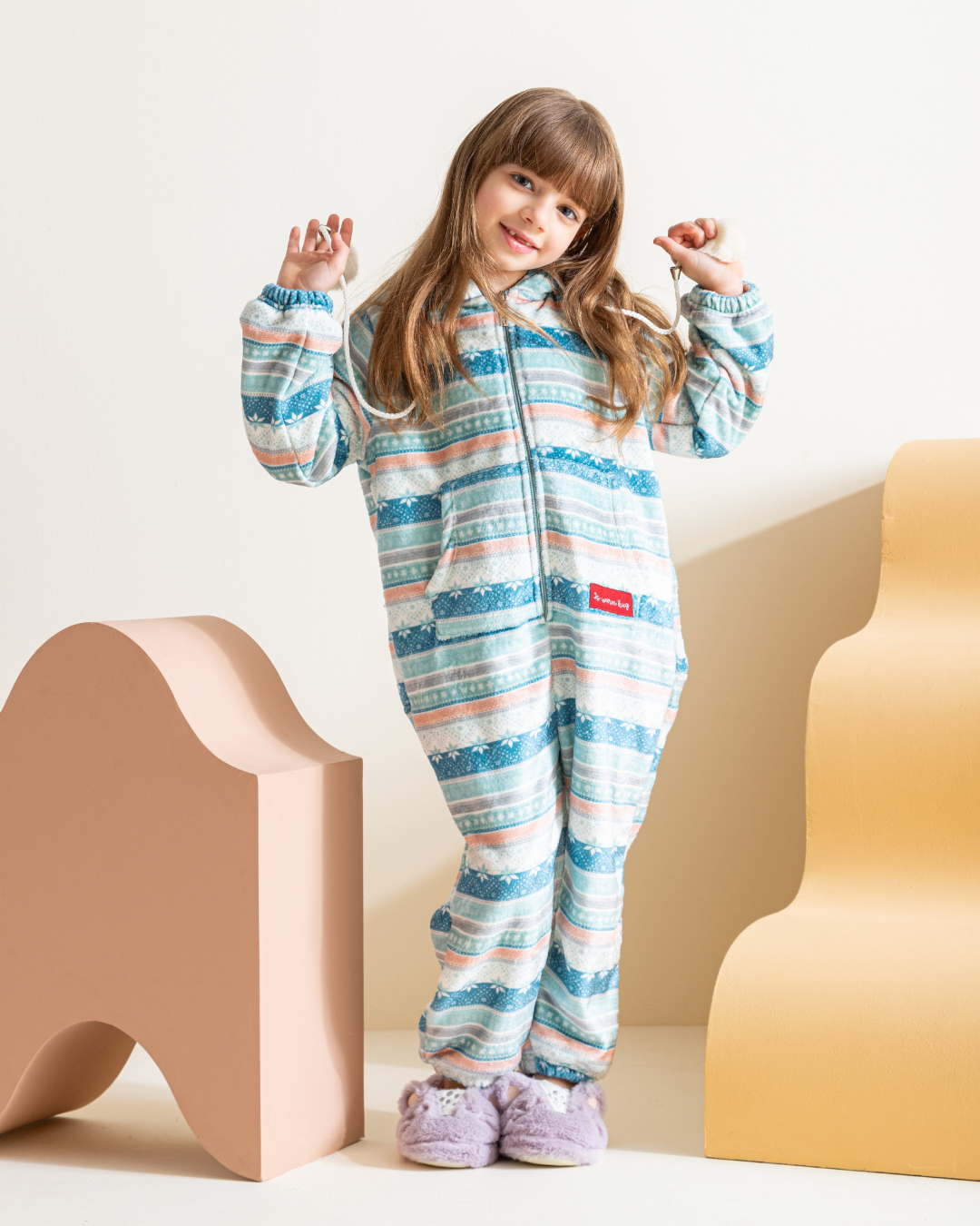 Christmass Pattern سالوبيت بناتي بولار مطبوع