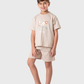 Forest pajamas in earthy tones for a stylish boy