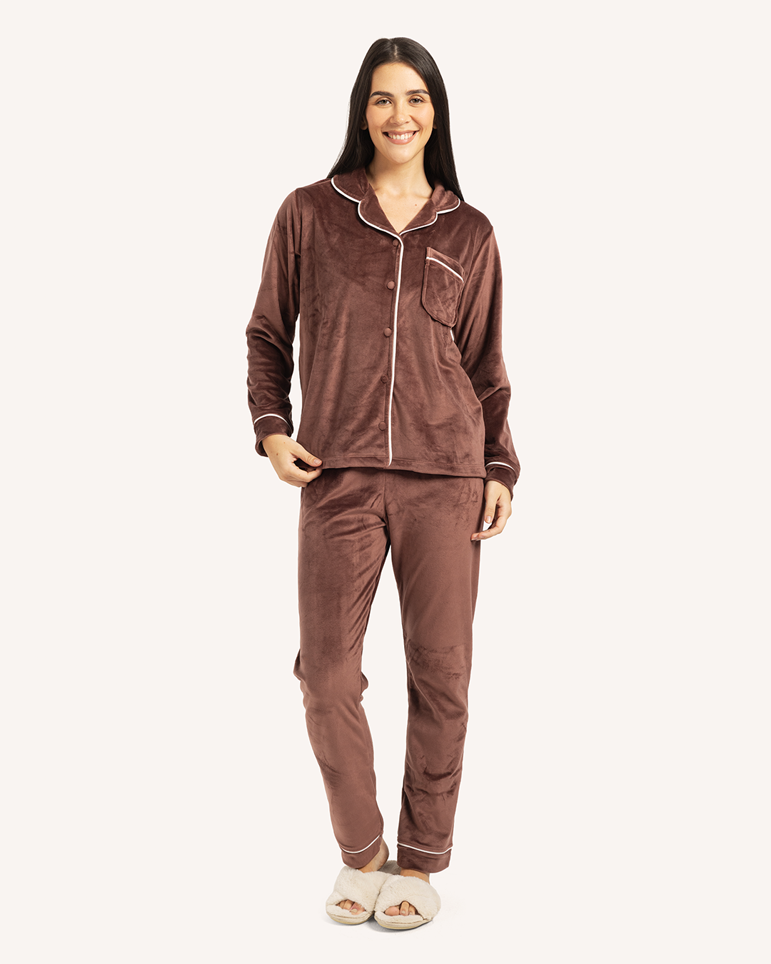 Plain classic women's pajamas