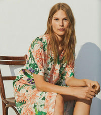 قميص فسكوز حريمي نص كم ورد