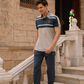 Special GLV Men's pajamas with a collar and printed buttons on the chest
