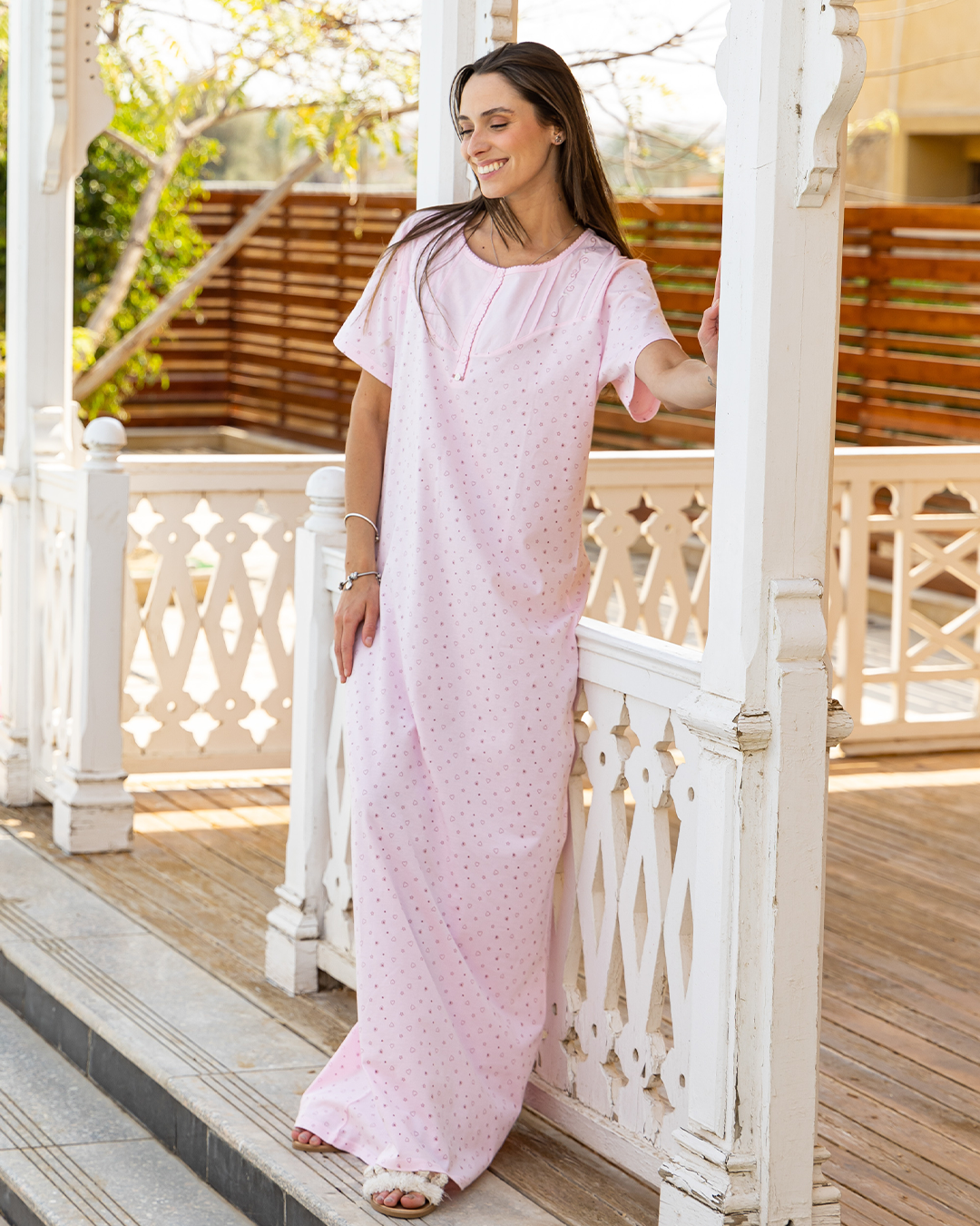 قميص نوم حريمي زراير قلوب ونجوم