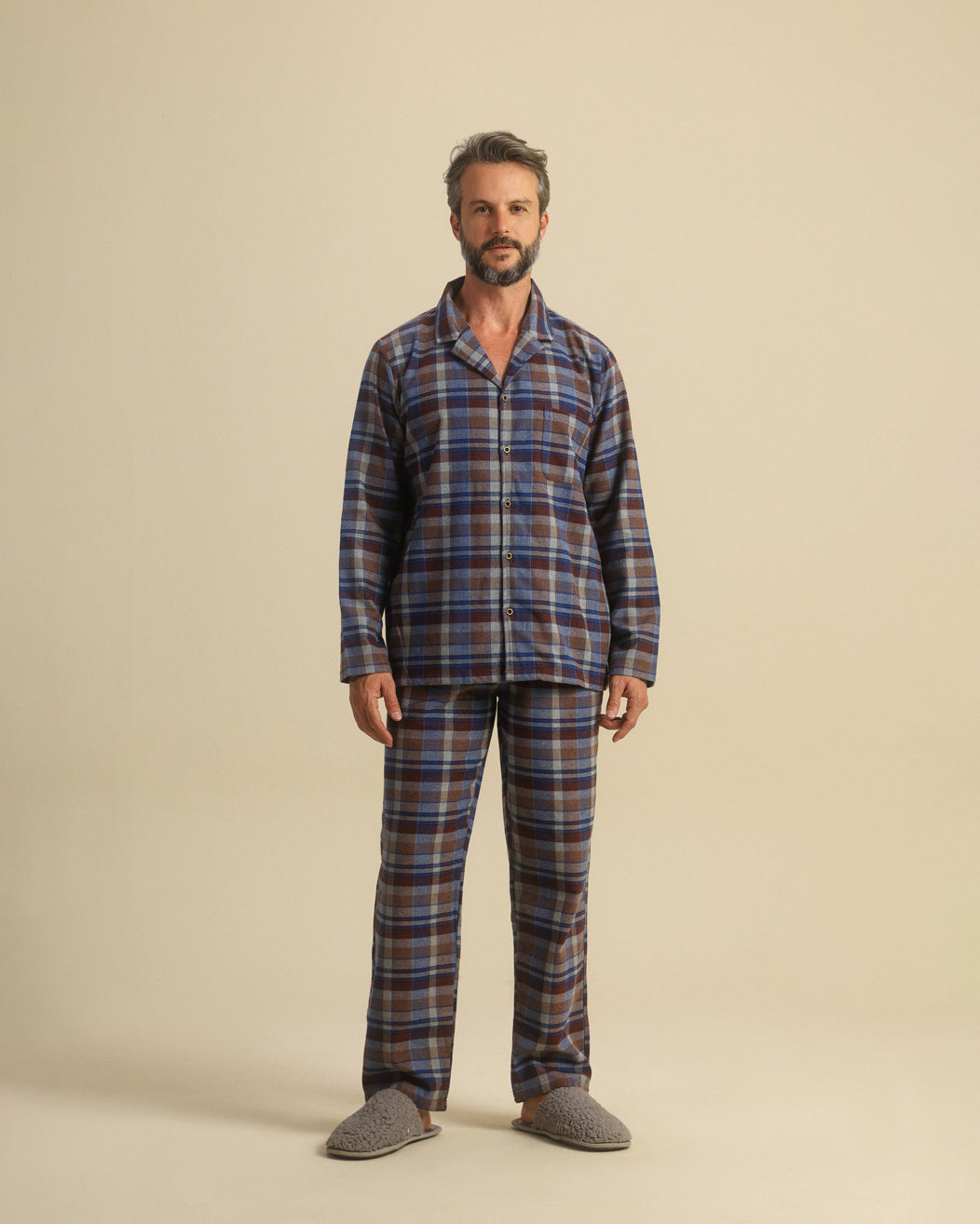Moody plaid classic button up pajama