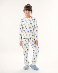 بيجاما كم طويل ورود مرحة