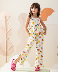 بيجاما توب حمالة و بنطلون طباعه ورود كبيره