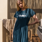 Boho Art Women's Half Sleeve Nightgown