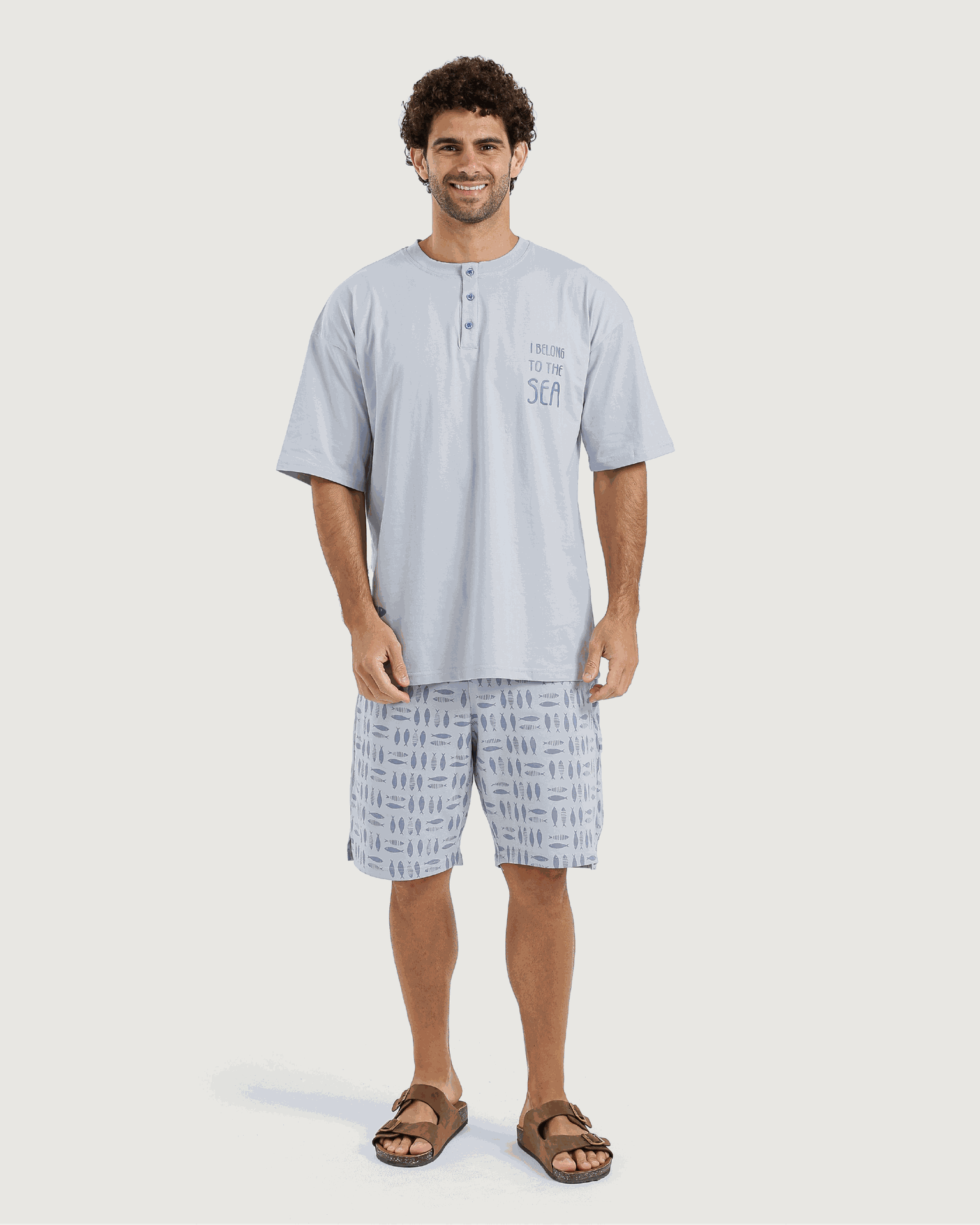 بيجاما توب و شورت مطبوع