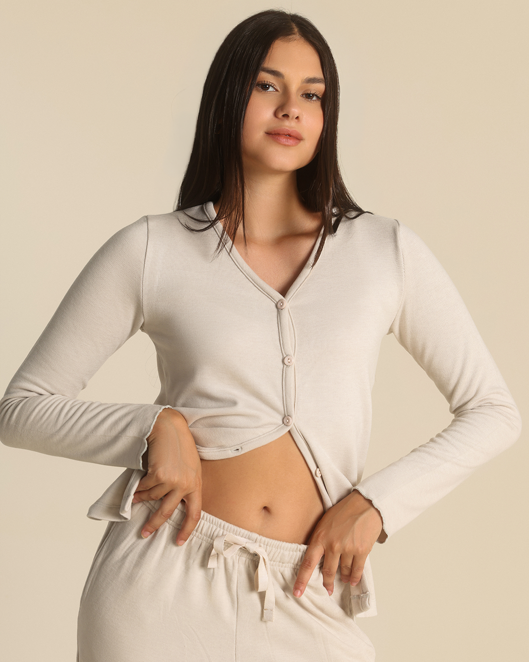 Women luxurious set in dusty colors