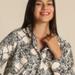 Classic Button up women Pajama  in black pearl nights