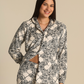 Classic Button up women Pajama  in black pearl nights