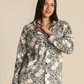 Classic Button up women Pajama  in black pearl nights