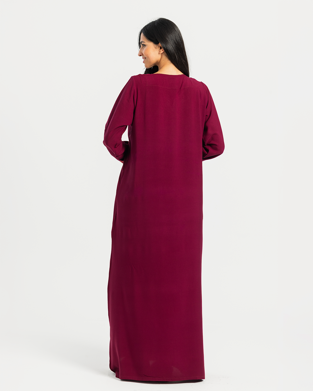 2 قميص فسكوز سادة مطرز بكم