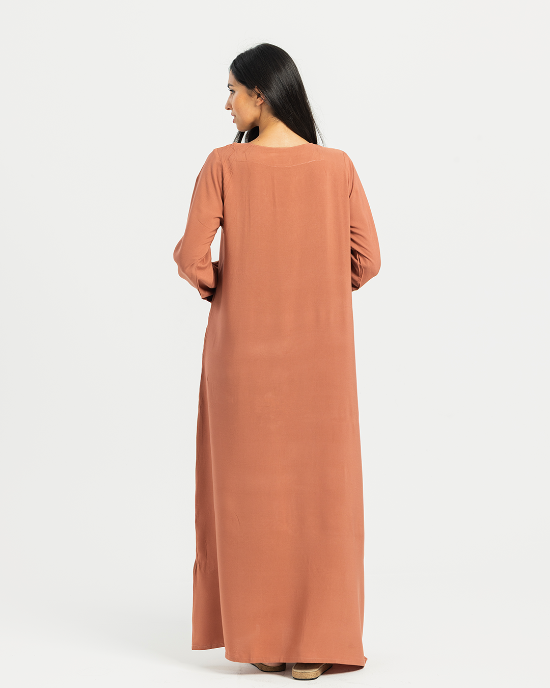 2 قميص فسكوز سادة مطرز بكم