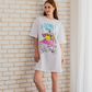 LOONEY TUNES Women's Night Shirt, Half Short Sleeve