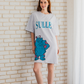 MONSTERS sulley Women's half-sleeved night-shirt