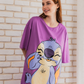 stitch نايت شيرت حريمي نص كم قصير