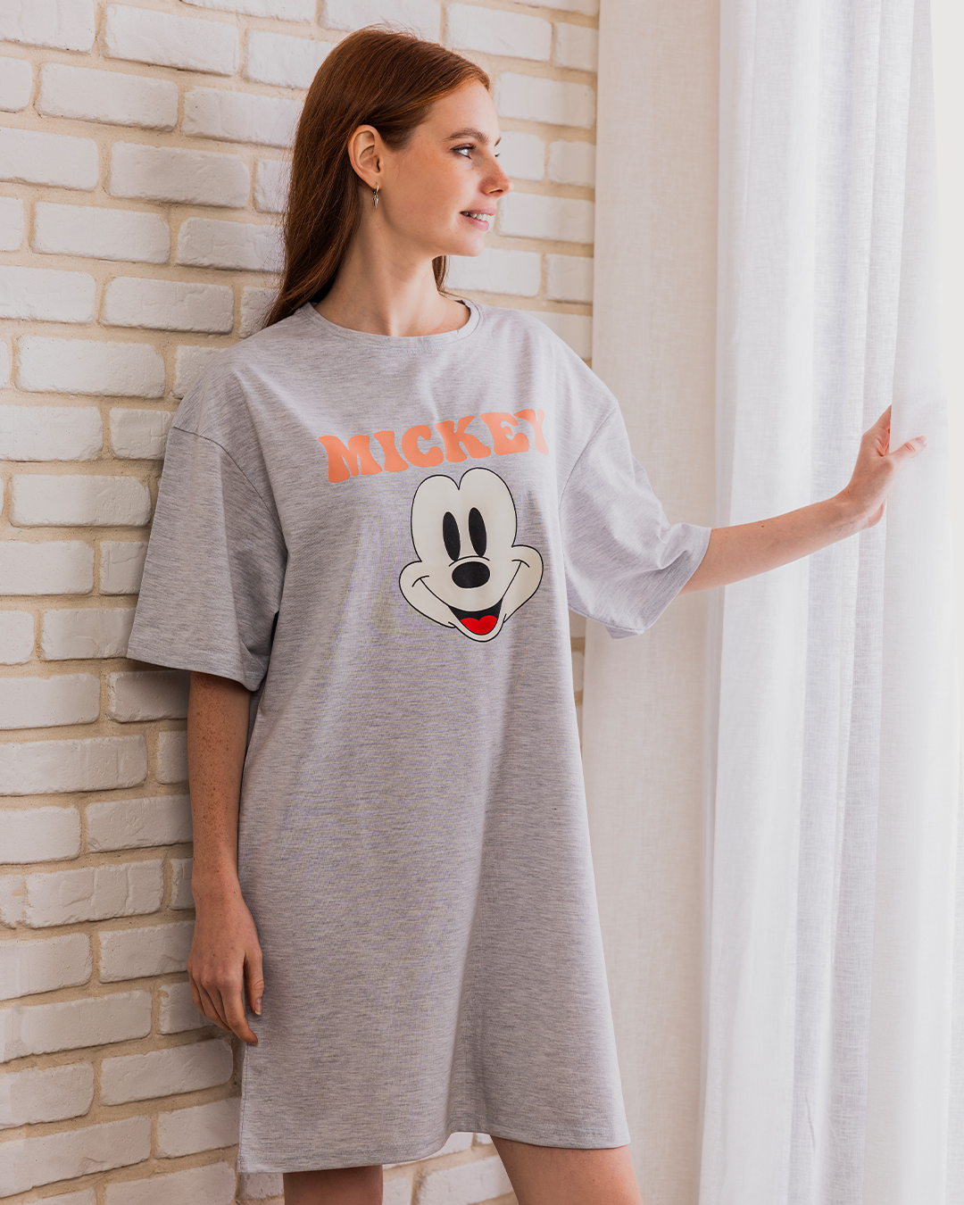 MICKEY نايت شيرت حريمي نص كم قصير