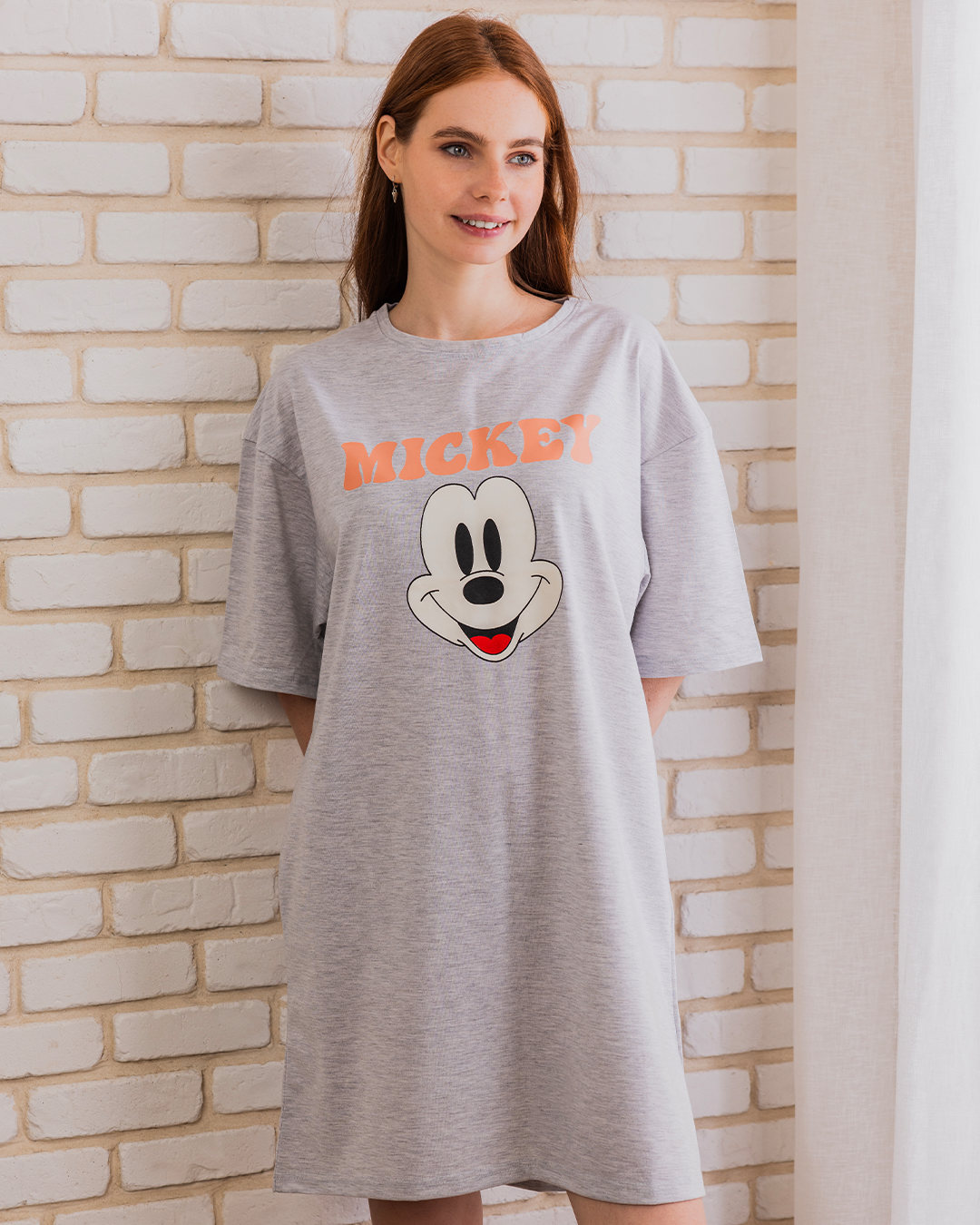 MICKEY نايت شيرت حريمي نص كم قصير