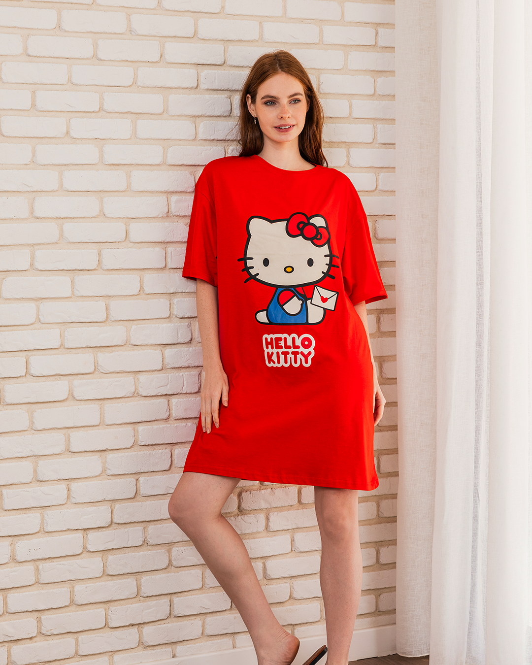 HELLO KITTY نايت شيرت حريمي نص كم قصير