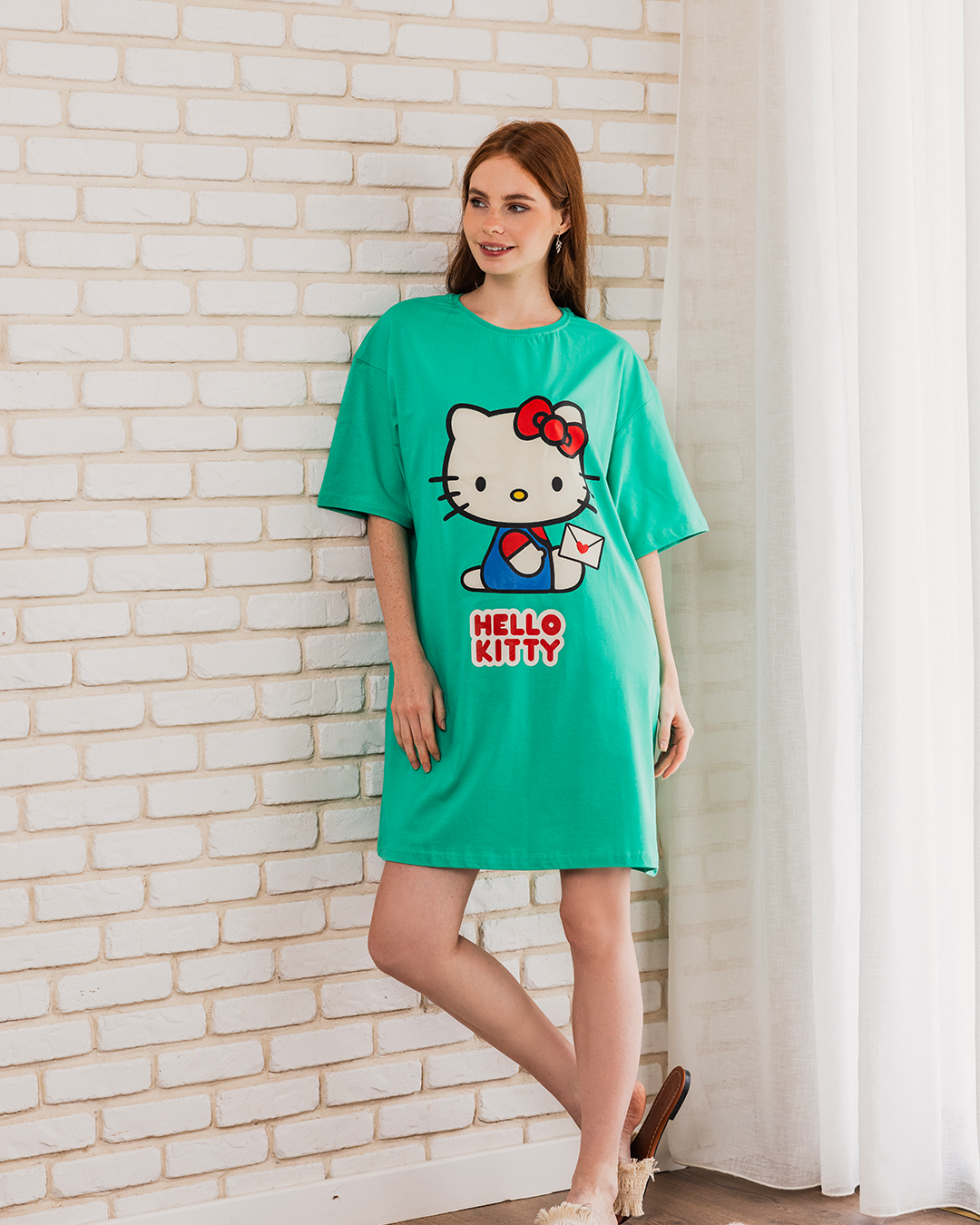 HELLO KITTY نايت شيرت حريمي نص كم قصير