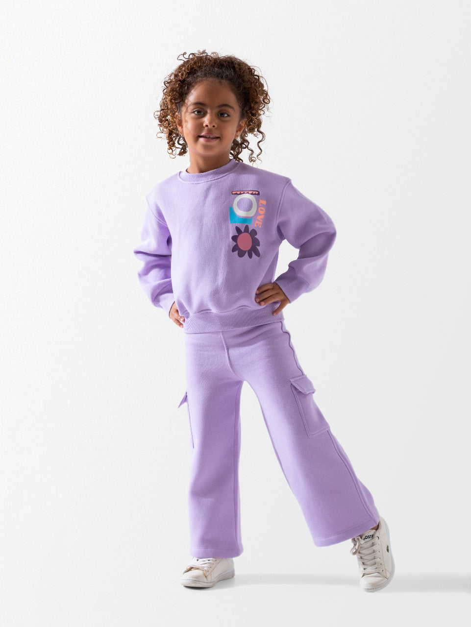 SET LOVE FLOWER بيجامه بناتي وسط