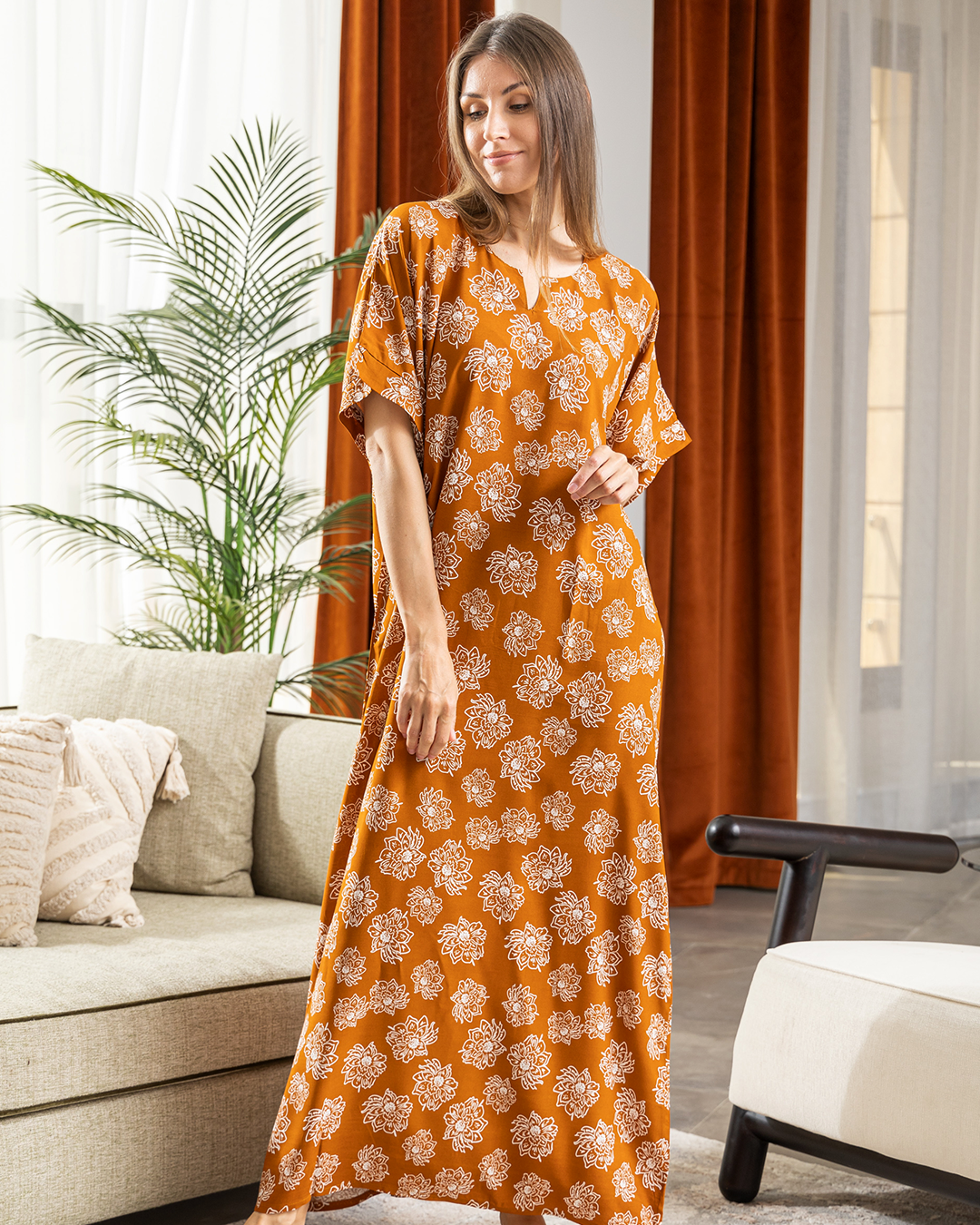 قميص فسكوز نص كم 107