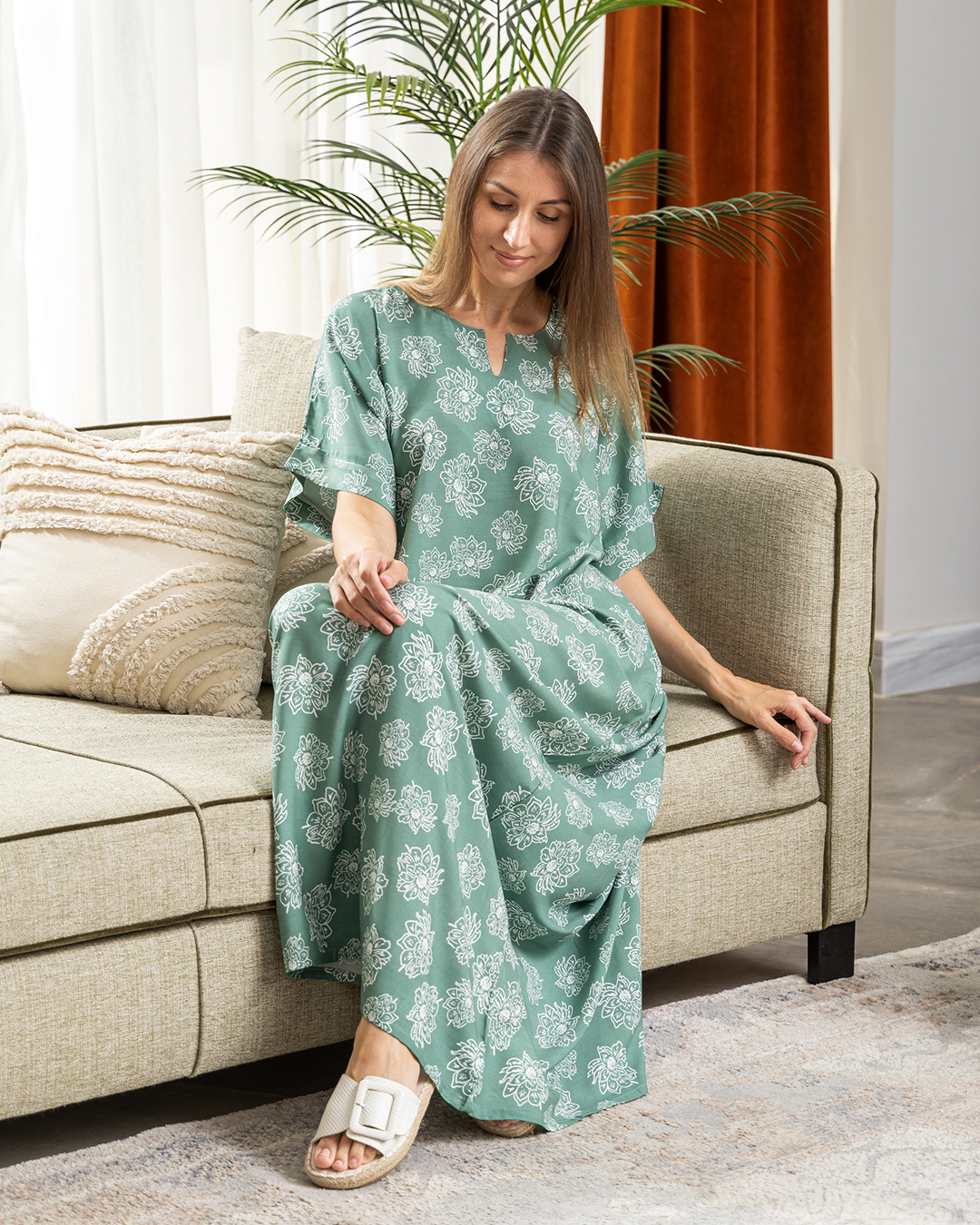 قميص فسكوز نص كم 107