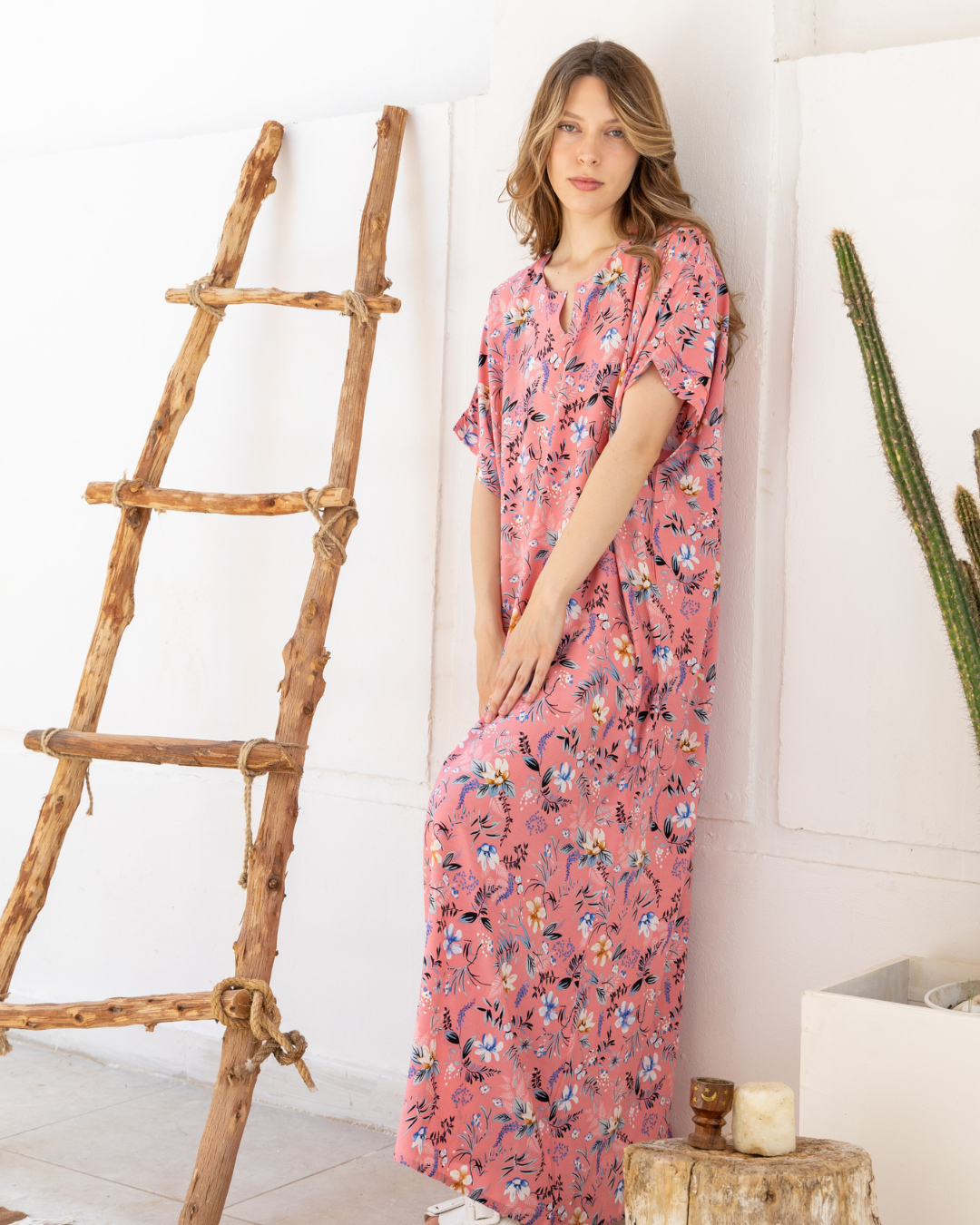 قميص فسكوز مشجر نص كم110