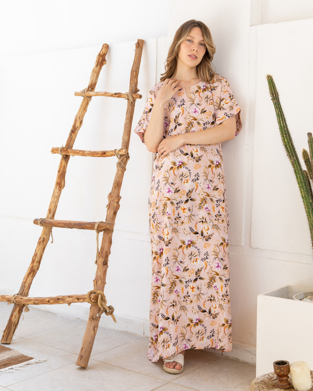 قميص فسكوز مشجر نص كم110