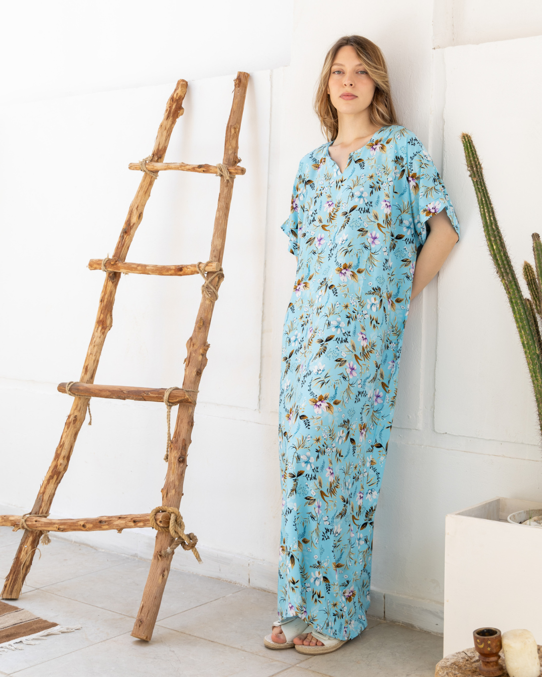 قميص فسكوز مشجر نص كم110