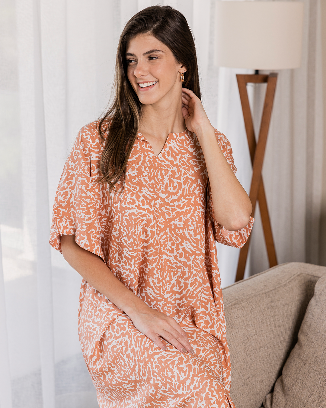 Textured viscose shirt, half sleeve 116