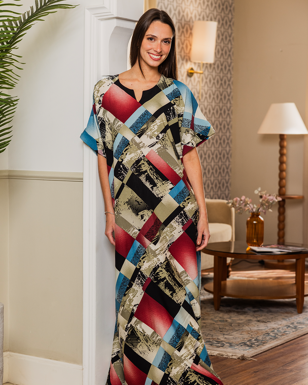 133 Floral half-sleeve viscose shirt