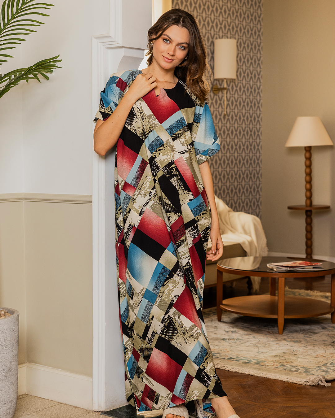 133 Floral half-sleeve viscose shirt