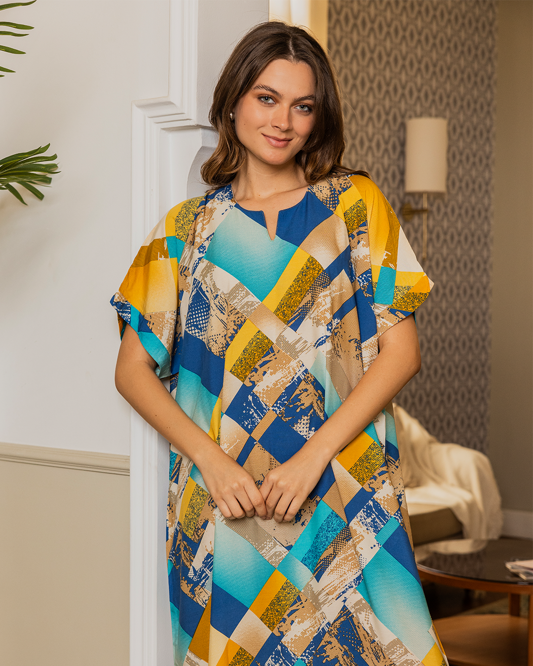 133 Floral half-sleeve viscose shirt