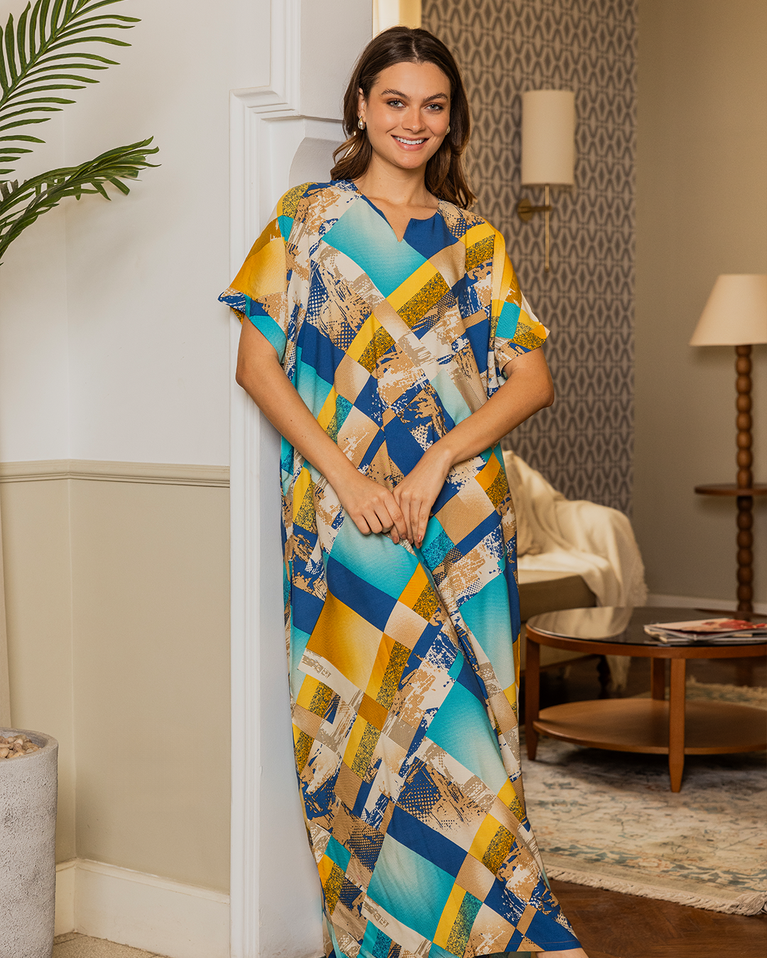 133 Floral half-sleeve viscose shirt