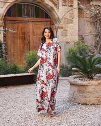 142 قميص فسكوز نص كم مشجر