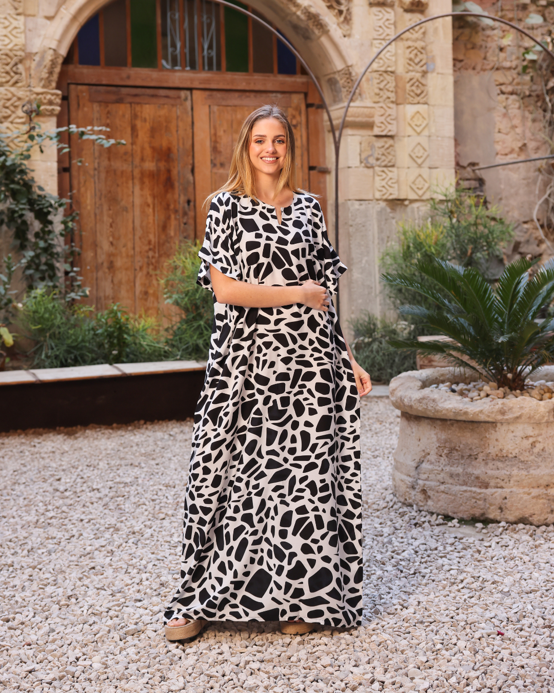 148 قميص فسكوز نص كم مشجر