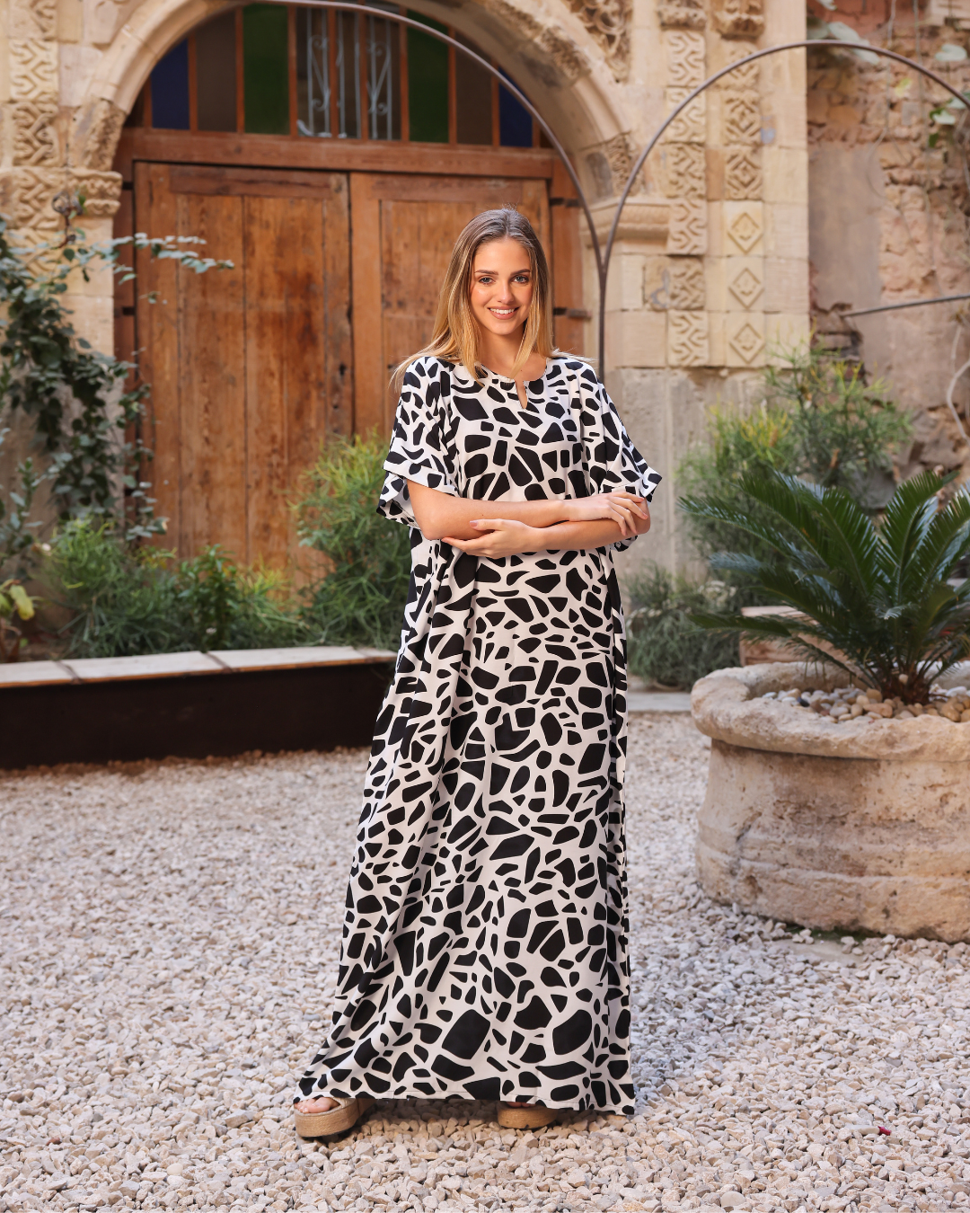 148 قميص فسكوز نص كم مشجر