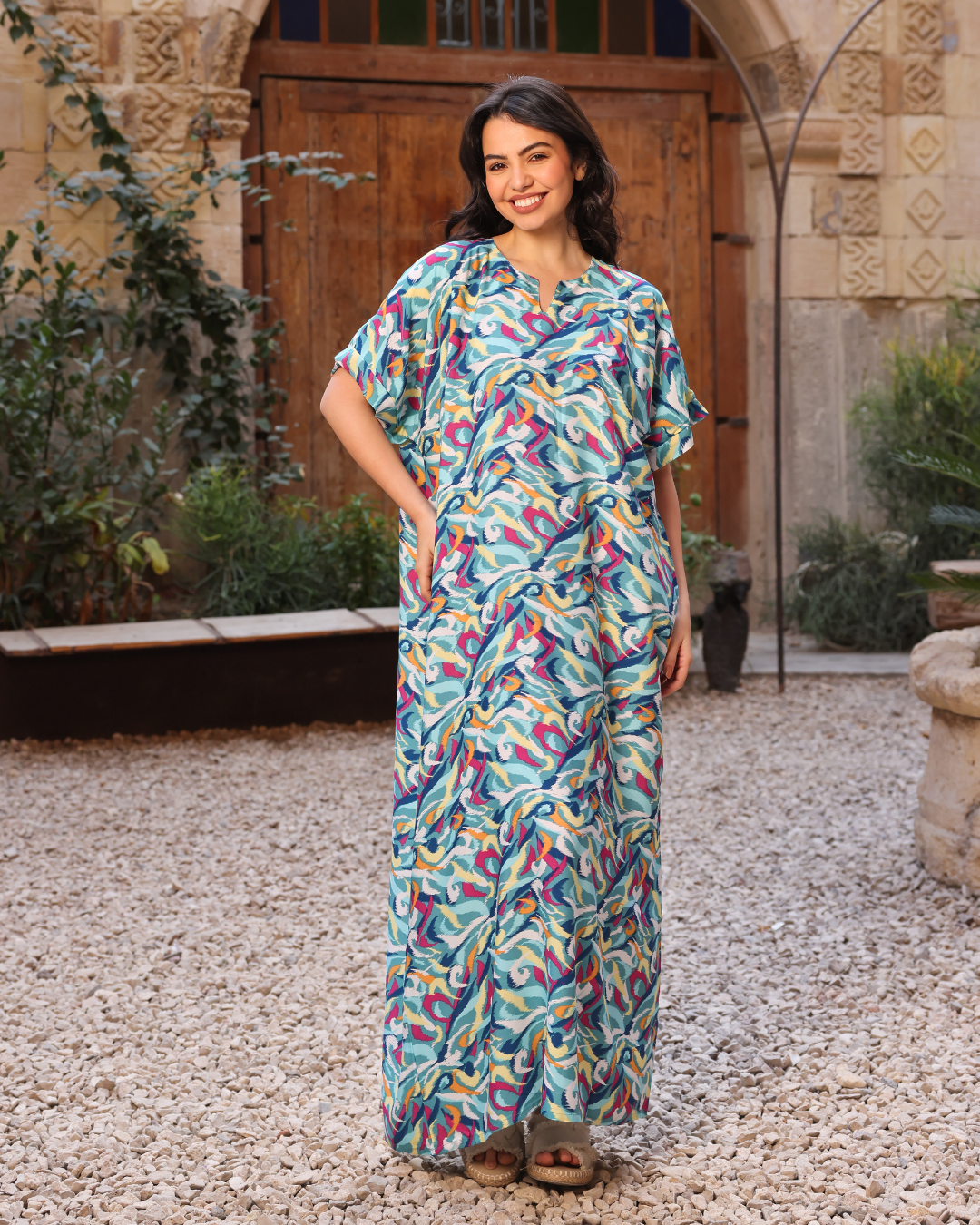 Spring Floral Print Half Sleeve Shirt