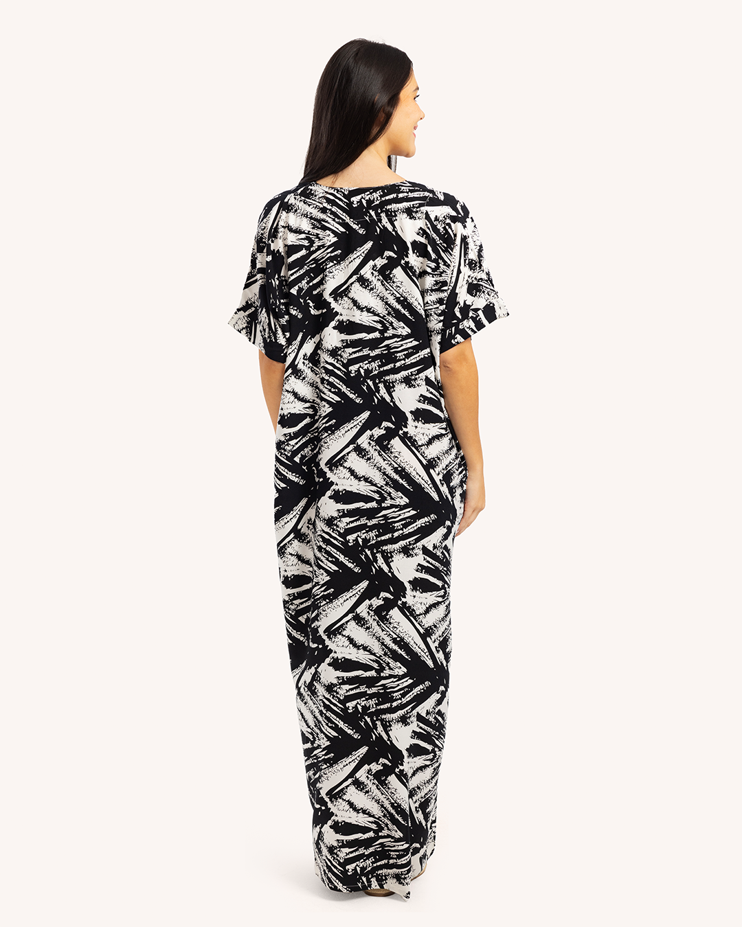 قميص فسكوز نص كم مشجر 58