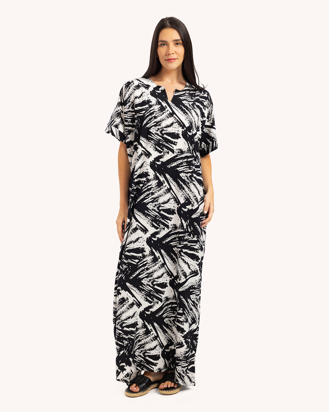 قميص فسكوز نص كم مشجر 58