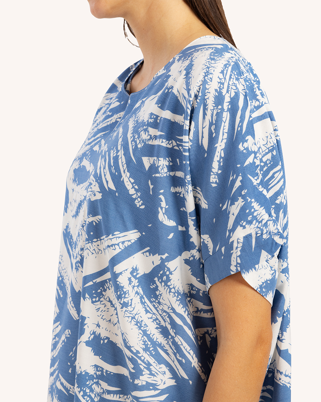 قميص فسكوز نص كم مشجر 58